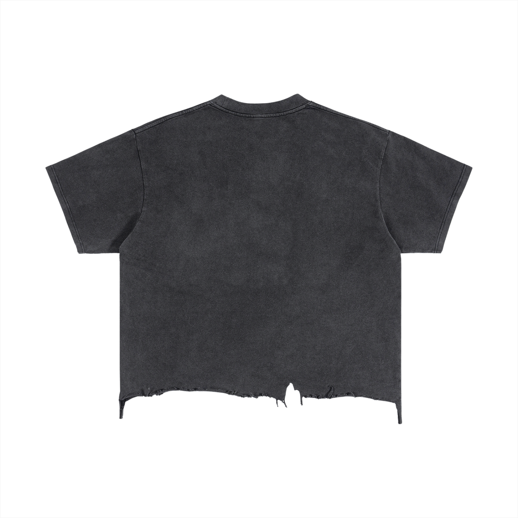 Distressed,Ripped,Tee,Cross Hatch